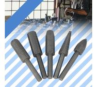 5 Pcs Electric Rotary Rasp Set for Milling Filing and Shaping Steel Drill Bit Grinding Head Kit