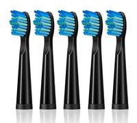 5 Pcs Electric Toothbrush Heads for Compatible with Fairywill Fairywell D7 D8 FW507 FW508 FW551 FW917 FW959 FWD1 FWD3 Seago E9 SG-507 SG-958 Moderately Soft Bristles Brush Replacement