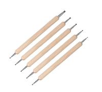 5 Pcs Embossing Stylus Set with Different Size Wooden Ball Embossing Stylus Double End Tracing Dotting Tool Stylus Pattern Tracing Stylus for Embossing Pattern Clay Sculpting,Nail Art