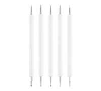 5 Pcs Embossing Tool, Embossing Stylus Set with Different Size, Double End Tracing Dotting Tool for Carbon Transfer Paper, Mandala Rock Painting, Pottery Clay Craft, Embossing Art(Color:White)