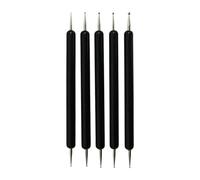 5 Pcs Embossing Tool,Embossing Stylus Set with Different Size Double,Mandala Dotting Tools,Drypoint Etching Tools(Black)
