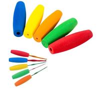 5 PCS Ergonomic Crochet Hook Grip Set,Soft EVA Removable Handle Attachment Crochet Hook Holder Without Hooks,Fits 2mm to 10mm Hooks,Comfort and Arthritis Crafting Enthusiasts(5 Colors)