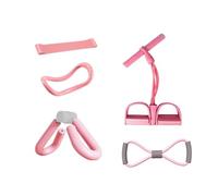 5 Pcs Exercise Equipment for Home, Multifunction Abdominal Trainer, Sit Up Exercise Equipment, Thigh Master, Fascia Stretching Ring & Resistance Bands for Abdomen/Arm/Leg