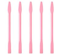 5 Pcs Eyebrow Sticks, Silicone Waxing Applicator Non-Stick Wax Spatulas Reusable Hair Removal Stick Applicator Hard Wax Stick for Home Salon Body Use (Pink)