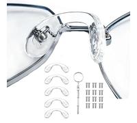 5 pcs Eyeglasses Nose Pads,U Shaped Eyeglasses Nose Pads Screw-in Eyeglass Nose Piece Soft Silicone Nose pad for Eye Glasses Sunglass Eyewear,L Size