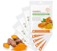 5 Pcs Face Mask Set Turmeric Face Mask, Sheet Mask Skincare for Acne, Dark Spots and Wrinkles, Skincare for Cleanse Face, Shrink Pores and Nourish Skin Even Skin Tone Skin Oil Balance