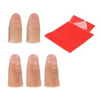 5 Pcs Fake Finger Thumb Fake Thumb Tip for Magic Tricks Pranks Party Supplies Soft Magic Thumb Trick Disappearing Magic Finger Thumb with Scarf for Vanishing Exchanging and Appearing Magic Tricks Stag