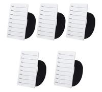 5 Pcs False Eyelash Trays, Eyelash Extension Hand Plate Makeup Tool, with Adjustable Wrist Strap (7-14mm) (white)