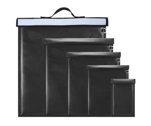 5 Pcs Faraday Pouch for Car Keys Phones Laptops Radio, Extra Large Faraday Bags with Handle, Fireproof Waterproof Faraday Pouch Faraday Cage for Anti-Theft Anti-Tracking, RFID Signal Blocker Bag