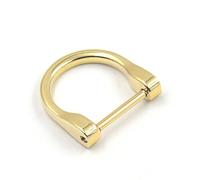 5 Pcs Fashion Detachable 1" 25mm Dee Ring Screw Webbing Bag Buckles DIY D Ring Welded Gold