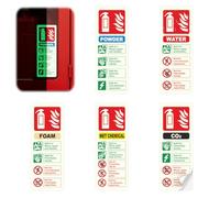 5 PCS Fire Extinguisher Signs Fire Extinguisher Stickers Glow In The Dark