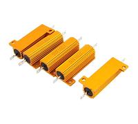 5 PCS Fixed Resistors 50W 10 Ohm axia-l Wirewound Aluminum Clad Resistor Single Resistors Gold Tone AMNzOgOdL