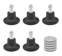 5 PCS Fixed Stationary Castors,Glide Office Chair Wheels For Replacement Swivel Caster Wheels (Black)
