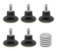 5 PCS Fixed Stationary Castors,Glide Office Chair Wheels For Replacement Swivel Caster Wheels (Khaki)