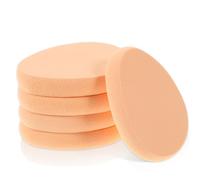 5 PCS Flat Makeup Sponge, Smooth Makeup Sponges for Foundation, Beige Cushion Foundation Puff, Beauty Blender Make Up Sponges for Professional Make Up