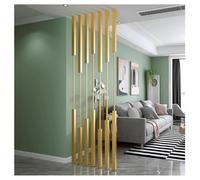 5 Pcs Floor to Ceiling Room Divider, Entrance Hall Partition Screen Column, Adjustable Height Decor Post for Home, Teahouse, Coffee Shop, Hotel(Gold,50cm/19.7in)