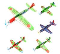 5 Pcs Foam Gliders Planes Toys for Kids, Paper Airplane, Party Favors Goodie Bag Fillers, Outdoor Flying Toys, Bulk for Classroom Prizes Boys and Girls Christmas Birthday Gifts Stocking Stuffers 5pcs