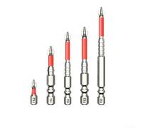 5 Pcs For Phillips Screwdriver Bit Set, Heavy Duty Steel Drill Bits With Quick Change Hex Shank For Power Tools, Anti Slip Design For Woodworking And Automotive Repair, 25mm To 90mm Lengths