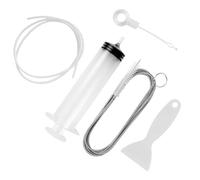 5 Pcs Fridge Dredger Set, Fridge Drain Hole Cleaning Tool, Refrigerator Drain Hole Blockage Remover Kits, Reusable Refrigerator Drain Dredging Tool Kit for All Refrigerator Cleaning (White)