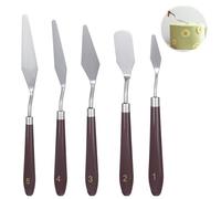 5 PCS Frosting Spatula Cake Frosting Spatula Dual-use Pallet Knife Painting Knife for Baking Pastry Tool Cake Fondant Chocolate,Art Painting Art Acrylic Draw Color Mixing Supplies