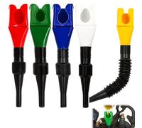 5 Pcs Fuel Funnel Set for Car, Adblue, Oil, Flexible Wide-Mouth Funnel with Built-In Filter for Automotive, Industrial, Outdoor Use, Emergency Refuelling, DIY Liquid Transfer