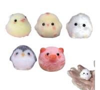 5 PCS Fufu Squishy, Taba Squishy Kit, Taba Squishy Chick, Soft to the Touch, Releases Stress and Emotions, Small and Portable, Suitable for Teenagers, Children and Adults, Home Offices