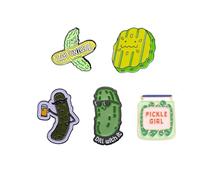 5 PCS Funny Enamel Pins Pickle Gifts Pickle Party Decorations Fun Pins forr Backpack Jacket Lapel Backpacks Accessories Party Favor