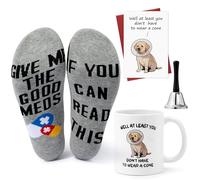5 Pcs Funny Get Well Soon Gifts After Surgery Recovery Set - 11oz Hospital Mug Funny Recovery Socks, and Hand Bell, Humorous Feel Better Card - Get Well Gift for Patients Family Friends Classmate