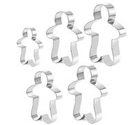 5 Pcs Ginger Bread Man Cookie Cutters Stainless Steel Gingerbread Boy Cutte for Biscuit Cutter