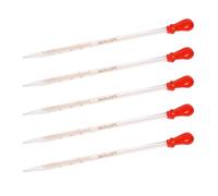 5 Pcs Glass Pipette Dropper 0.5ml, 1ml, 2ml, 3ml, 5ml, 10ml, Liquid Dropper, Glass Scale Graduated Pipette Droppers Research