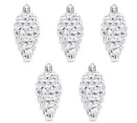 5 PCS Glitter Pinecone Christmas Ornament 3 Inch, Xmas Tree Pinecone Decor,DIY Crafts Fall Party Decorations