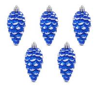 5 PCS Glitter Pinecone Christmas Ornament 3 Inch, Xmas Tree Pinecone Decor,DIY Crafts Fall Party Decorations