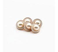 5 PCS Gold Pearl Buttons Plastic Shank for Garment Clothing Accessories Fit Sewing Scrapbooking Garment DIY Decoration