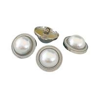 5 PCS Gold Pearl Buttons Plastic Shank for Garment Clothing Accessories Fit Sewing Scrapbooking Garment DIY Decoration