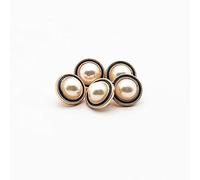 5 PCS Gold Pearl Buttons Plastic Shank for Garment Clothing Accessories Fit Sewing Scrapbooking Garment DIY Decoration