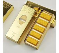 5 Pcs Golden Bar Shaped Eraser Set, Creative Fun Office Desk Stationery Supplies, Box-Packed for Effortless Storage, Low-Debris Cleaning Tool, Gift Token & Classroom Prize