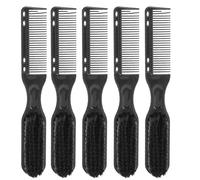 5 Pcs Hair Beard Brush, Dual Head Men Oil Hair Brush with Ergonomic Handle, Portable Men's Hair Brush and Beard Brush for Salon Shave, Styling Hair, Beard and Mustache