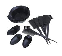 5 Pcs Hair Coloring Kit Plastic Hairdressing Tools Set Black
