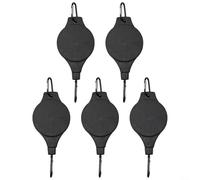 5 PCS Hanging Basket Pulley, Adjustable Heavy Duty Plant Pulley Hook with 5PCS Ceiling Hooks for Hanging Plant Baskets, Black(5)