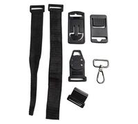 5 Pcs Hanging Strap Kit with Clip and Magnet for Multimeter, Compatible with Test Meters - Nylon + Plastic Hanger Accessory, 370 x 32 mm, Black