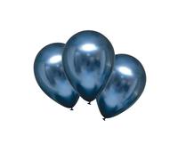 5 pcs Happy Birthday balloons 12 inches Blue metallic balloons CHROME