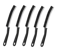 5 PCS Hard Bristle Crevice Cleaning Brush, Multifunctional Bathroom Cleaning Brushes, Window Groove Gaps Brush, Grout Brush, Cleaning Tools, for Toilet, Kitchen, Home, Sink, Household (Black)