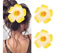 5 Pcs Hawaiian Flower Hair Clips For Women, Plumeria Hibiscus Hair Clip Artificial Flower Clips For Vacation Beach Party Girls Holiday Gifts