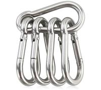 5 Pcs Heavy Duty 316 Stainless Steel M7 Carabiner Clips - 34.5 * 70mm, 6.8mm Thick Snap Hooks, Multi-Purpose Rope Connectors for Dog Leash, Keychain, Outdoor Camping & Hiking (Not for Climbing)