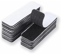 5 Pcs Heavy-Duty Double-Sided Tape, Industrial Strength Sticky Pads, 30×100mm Extra Strong Hook and Loop Tape, for Fabric, Walls, Wood, Metal, Plastic(Black)