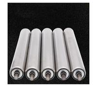 5 Pcs Heavy-Duty Galvanized Steel Conveyor Rollers 50MM x 450MM - Industrial Rollers for DIY Projects Fencing Lawn Mower Systems Rust-Resistant High Load Capacity