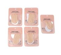 5 Pcs Heel Cushion Pads, Anti Abrasion Adhesive Heel Shoe Grips, Soft Breathable Cushions Inserts with Self Stick Backing, Universal Rubber Heel Protector Pads for Women Men Kids S