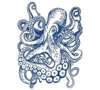 5 Pcs Herbal Temporary Tattoo Stickers Funny Flower Arm Octopus Waterproof Simulated Tattoo Cannot Be Washed Off Semi-Permanent