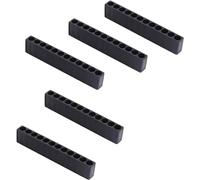 5 Pcs Hex Bit Holder,12 Holes Hex Bit Organiser,Professional Screwdriver Bit Holder,Plastic Drill Bit Storage Strips,Screwdriver Organiser Set,for DIY Enthusiast,Craftsman (Black)