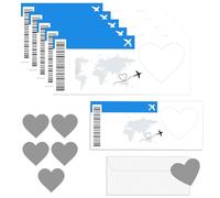 5 PCS, Holiday Scratch Card Reveal, Scratch Card Reveal, Boarding Pass Scratch Card with Envelope, Where We Are Going on Holiday Travel Flight Ticket, Boarding Pass Surprise Trip
